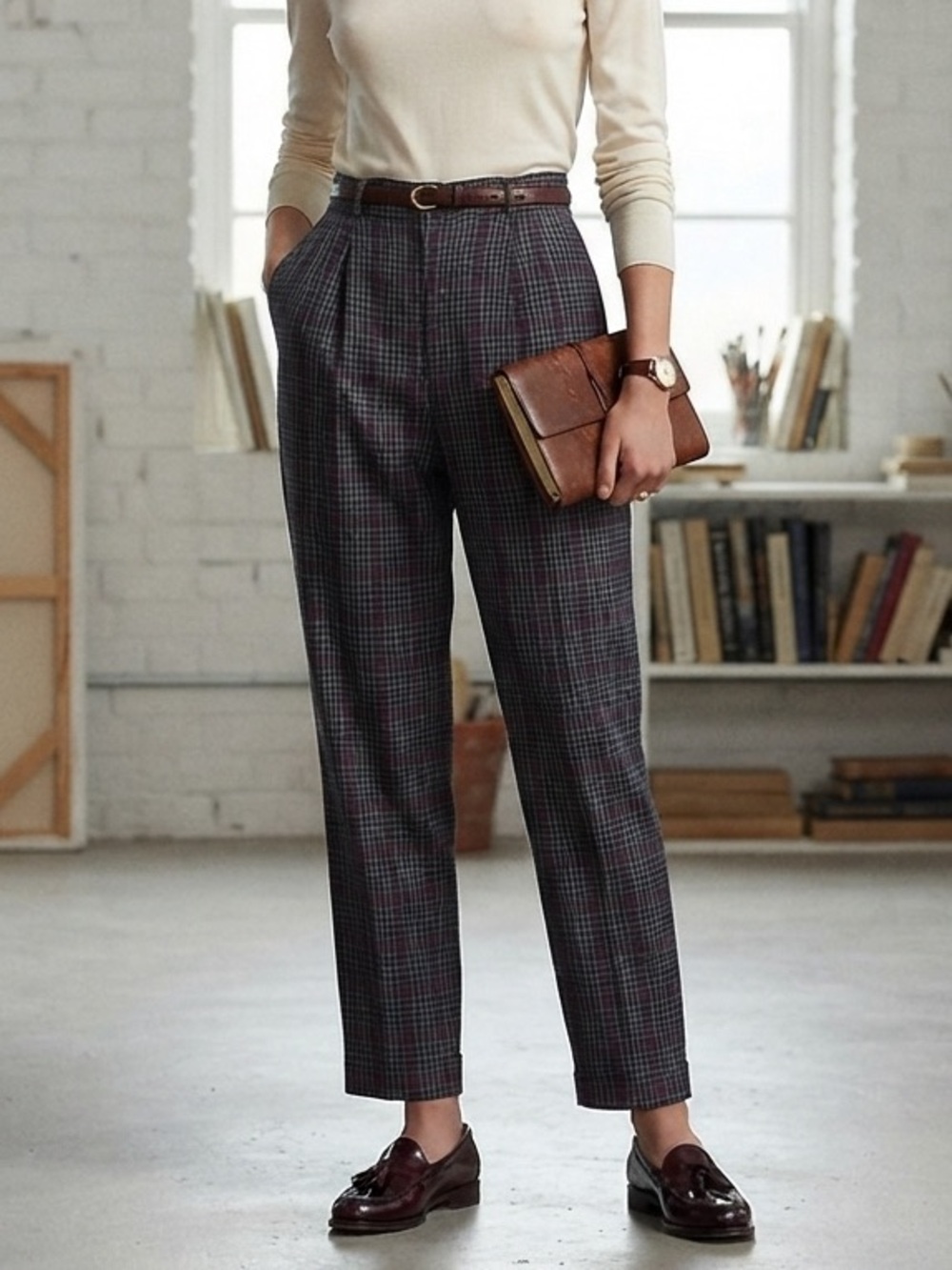 Vintage David Brooks Plaid Trousers